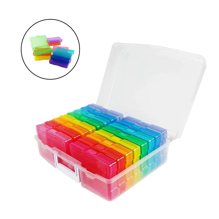 

4" x 6" Amazon Hot Selling 2021 Photo Plastic Storage Box with Lid, Rainbow