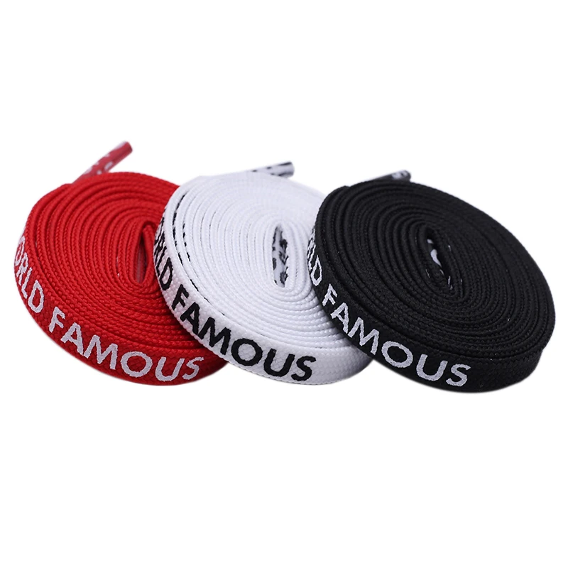 

Wholesale Customized Cotton Fabric printed Flat Elastic shoelaces for shoes