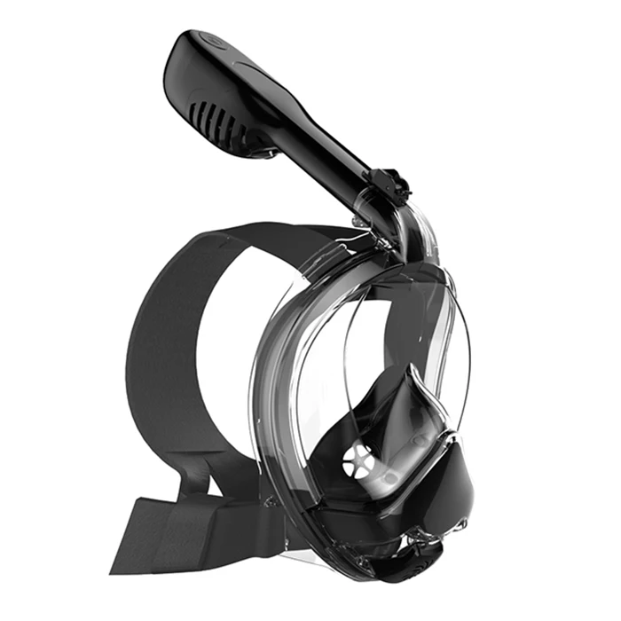 

Innovative Automatic Electric Breathing Airfresh System Top Dry CO2 Safety 180 Seaview Snorkel Mask Full Face with Camera Mount, Black/blue/pink/green/light blue