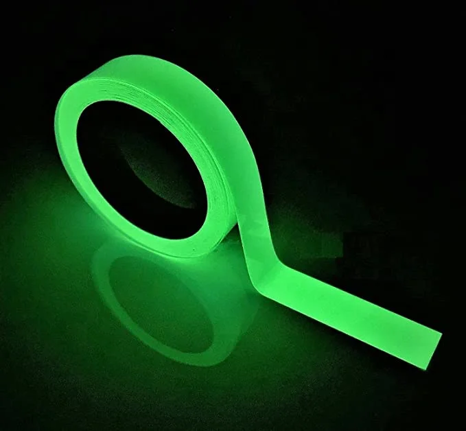 Acrylic Single 10mm PET Glow-in-the-Dark Emergency Safety Egress Markers for Stairs Luminous Photoluminescent Luminescent Tape
