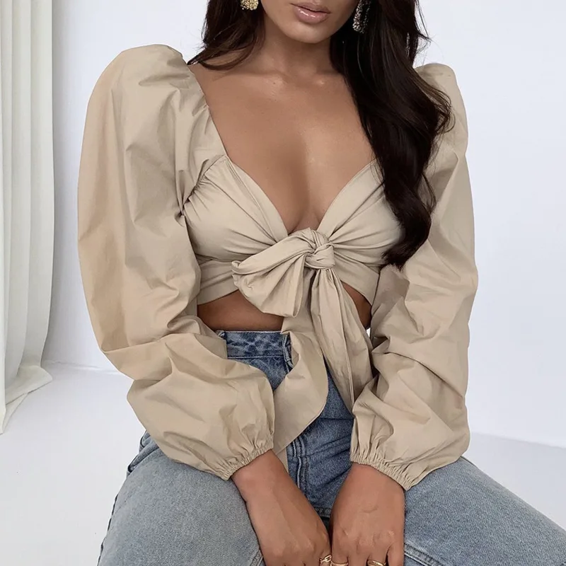 

FS5495A Woman tops fashionable solid color long sleeve blouse
