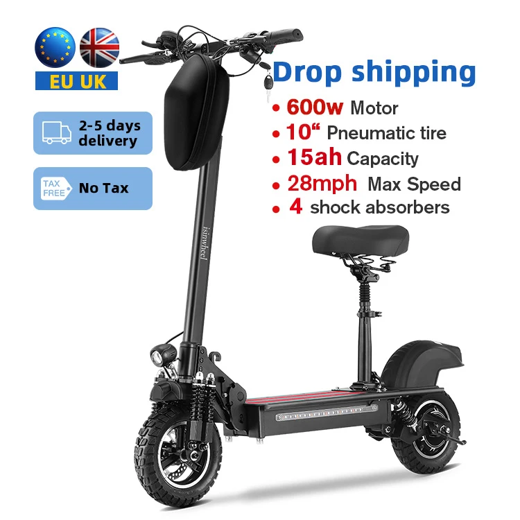 

EU UK No Tax 600W IP64 15Ah 10 inch electric scooter iX5 electric kick scooter 45km/h portable electric scooter for adults