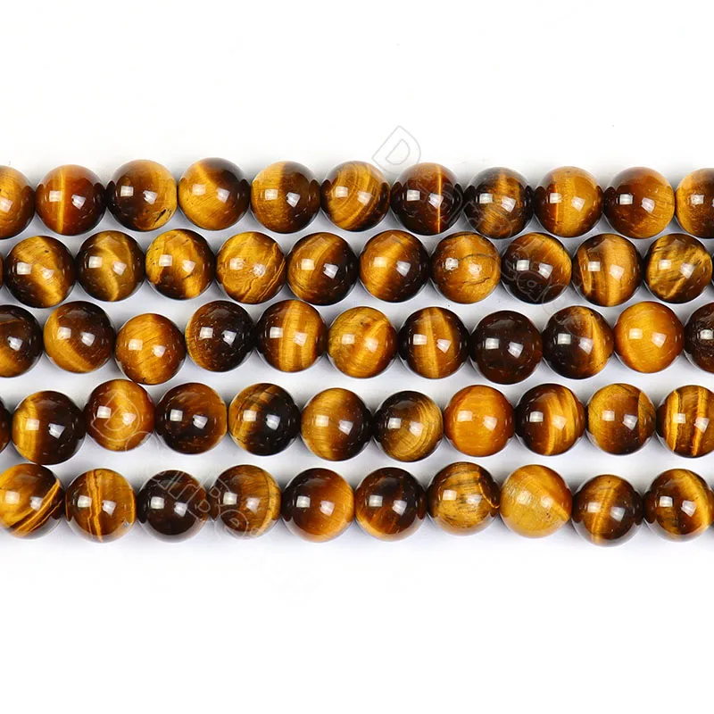 Cheap Tiger Eye Beads Natural Brown Yellow Tiger Eye Beads A Grade for Jewelry Making 4mm 6mm 8mm 10mm 12mm