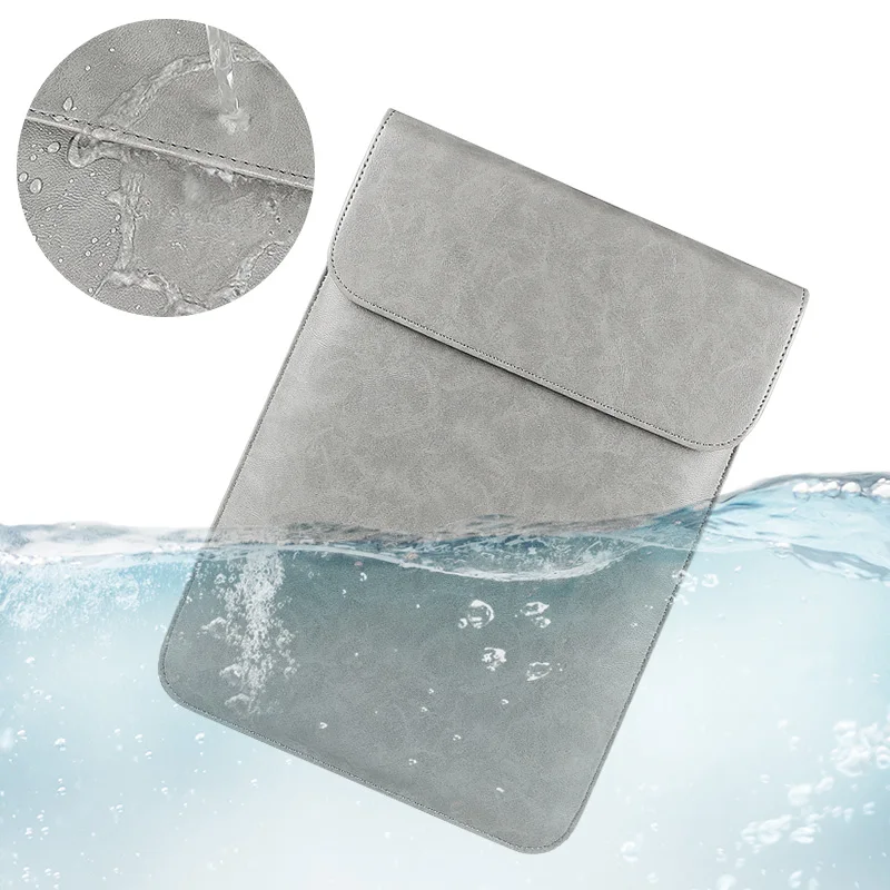 

For huawei matebook x pro magicbook x14 x15 laptop pu leather sleeve bag power pack set waterproof magnetic flip cover case, 6 colors