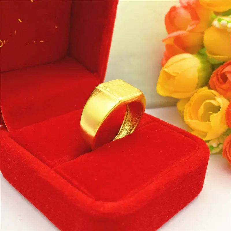 

Unisex Yellow Gold 14K Ring for Couple Men Women Wedding Engagement Jewelry Adjustable Gold Ring Anniversary Birthday Gifts