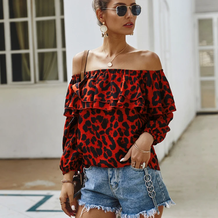 

Private Label Blouses Loose Casual Blouse Lady Sexy Top Shirt