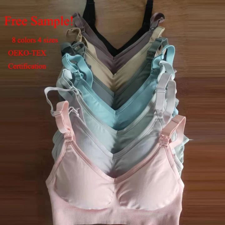

Free Sample OEKO-TEX Certification UK Plus Size Maternity Clothes Underwear Breastfeeding Pregnant Wear Nursing Bra Seamless, Customized colors