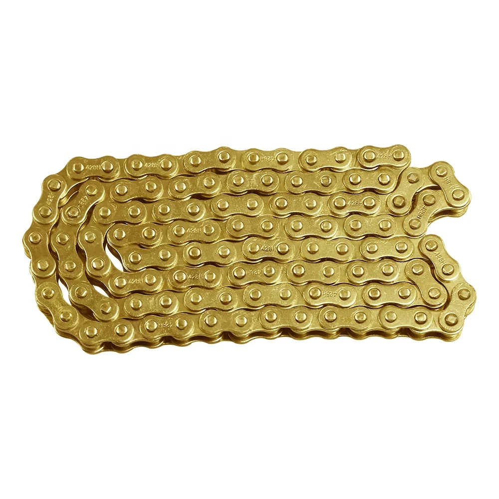 
motorcycle parts golden color 428H 132L links motorcycle chain 