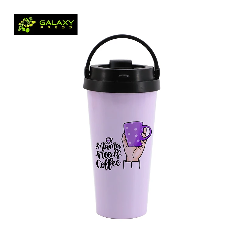 

Hot-Selling Sublimation Cup Mugs 500ML Portable Stainless Steel Bottle for Sublimation, Silver, white, yellow, green, purple