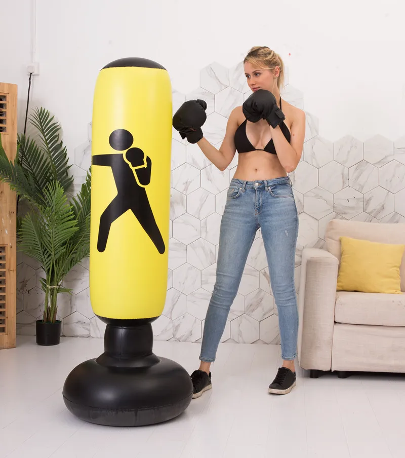 
63 Inch Stress Release Training Kick Boxing Bop Bag inflatable free standing punching bag 
