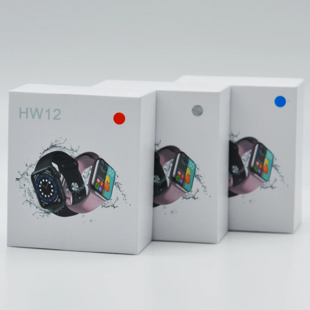 

2021 HW12 Series 6 Smart Watch 3D Dial BT Call Android ip67 Waterproof Kids Children Sports Man Women pkT500 W26 T900 Smartwatch, White black pink red blue