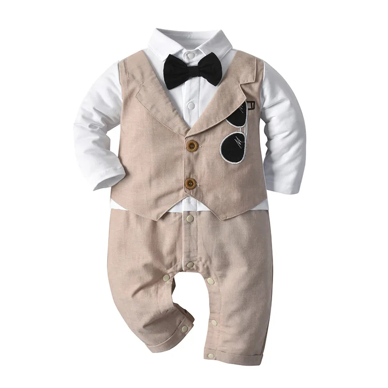 

Children's boutique set flower jacket host gentleman Boy clothing boys dress toddler's cotton casual boy's suit newborn baby