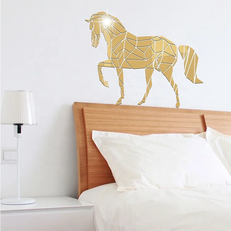 

Nordic Fashion Creative Acrylic Horse Living Room Dining Room Shopping Center 3d Wall Home Decoration Design
