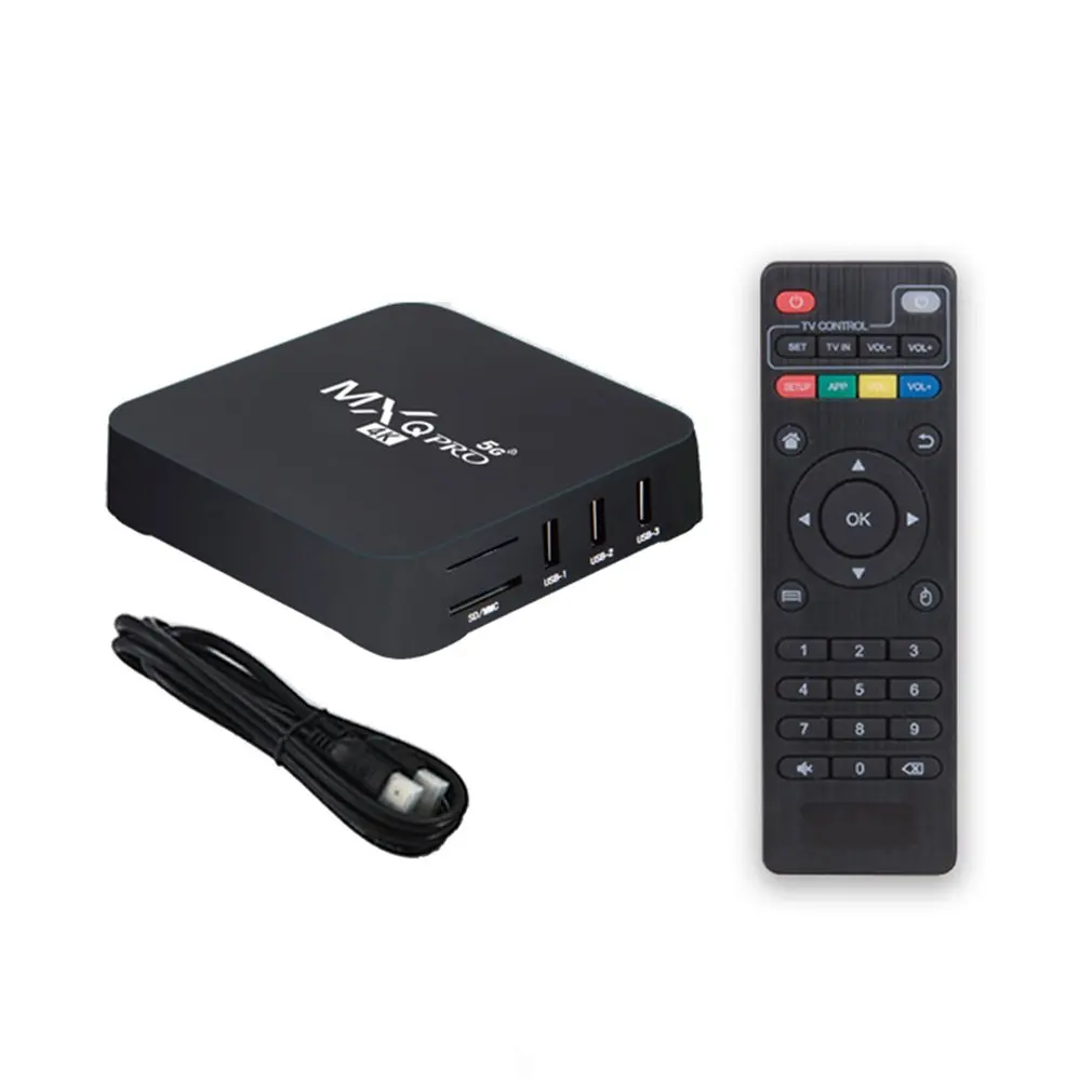 

Android TV Box Network Rockchip Quad-Core Multimedia Player 5G 4K, Black