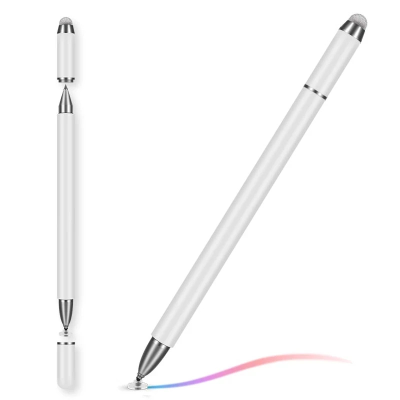 

Custom Logo Capacitive Touch Screen Stylus Pen Mesh Disc Smart Pens For Ipad And Android Ios, Black silver white rose gold