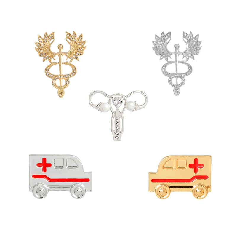 

REGISTERED NURSE brooch pins Medical Symbol Caduceus Corsage for Doctors Nurse Medical Student Graduation gift Jewelry, Silver