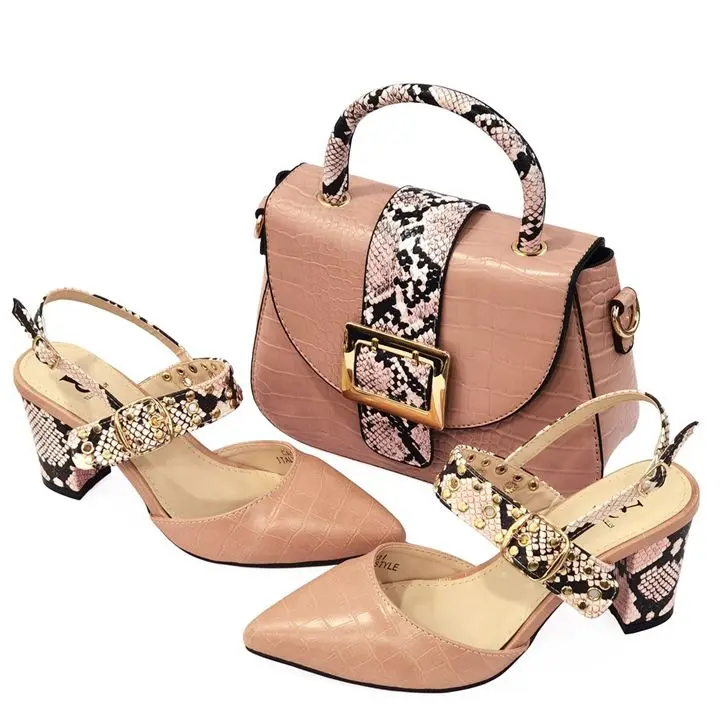 

AB7979 Fashion design Shoes with Matching Bag Set for Nigeria Women