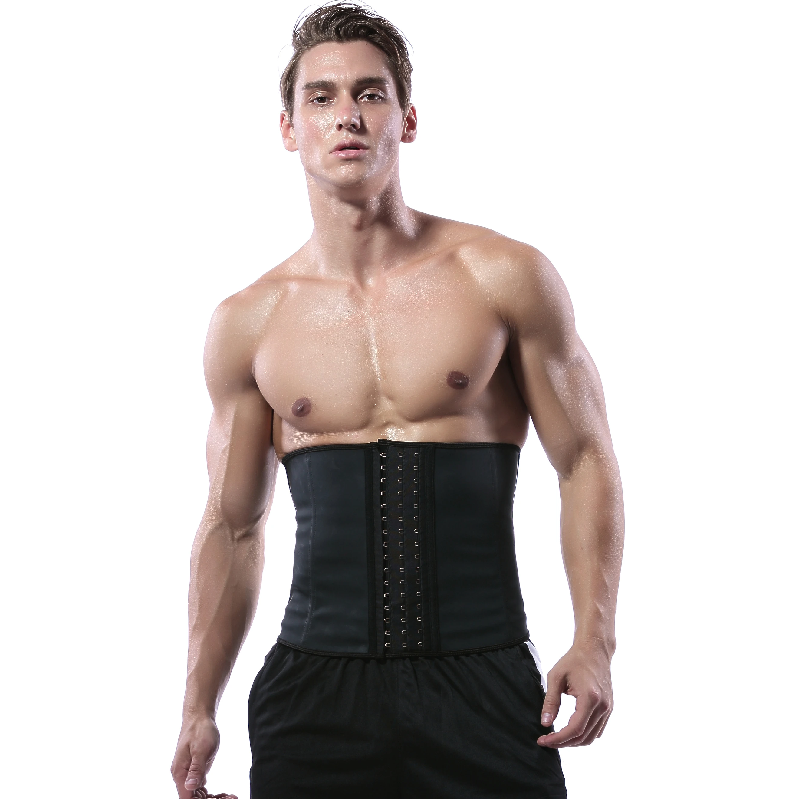 

Cincher Waist Trainer Size Plus Red Full Body Piece Steel Boned Mens Latex Cotton Trainer Sport Corset