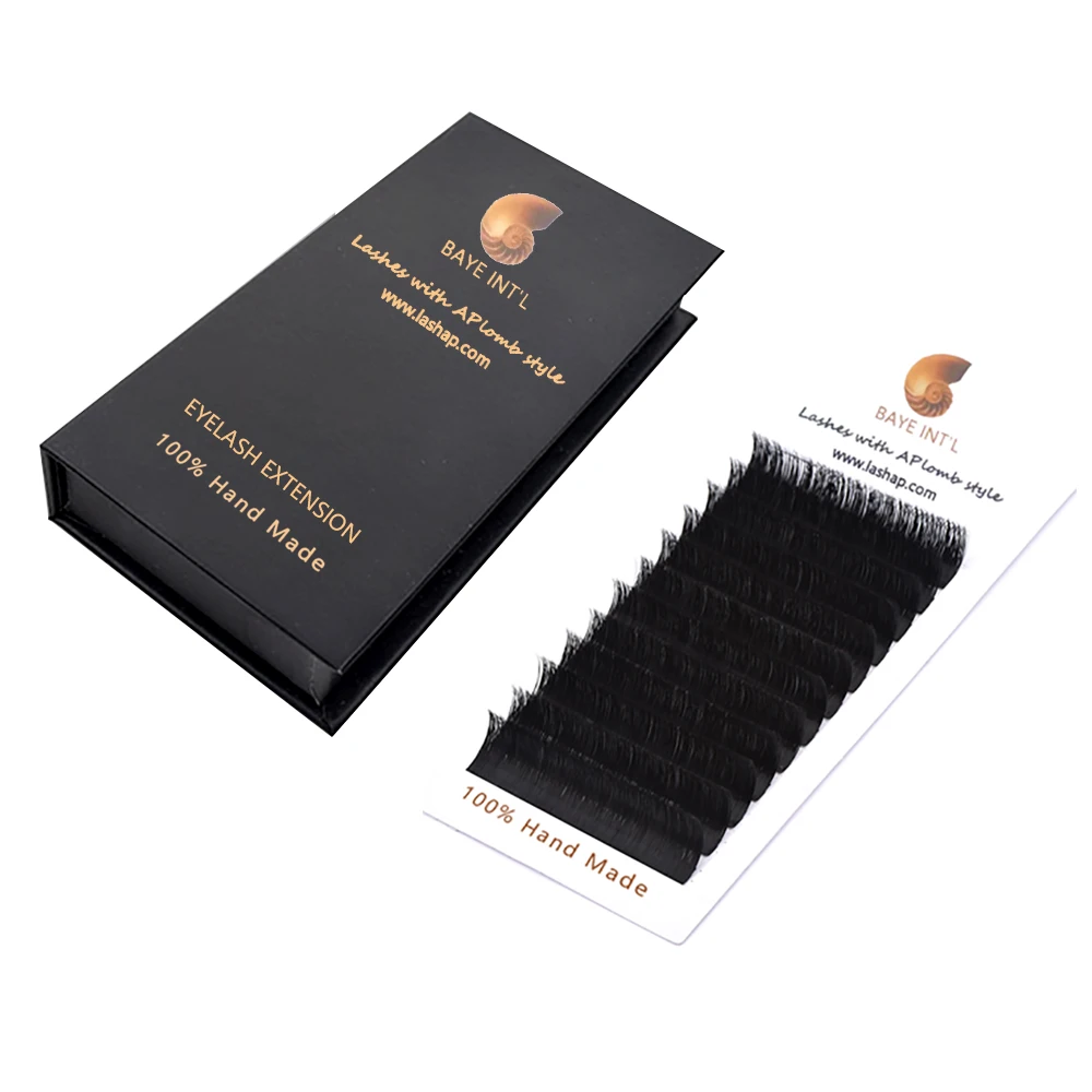 

LASHAP Wholesale own brand individual faux mink eyelash extension .03 .05 .07.10 .15mm Oem Packaging eyelash extension vendors, Natural black