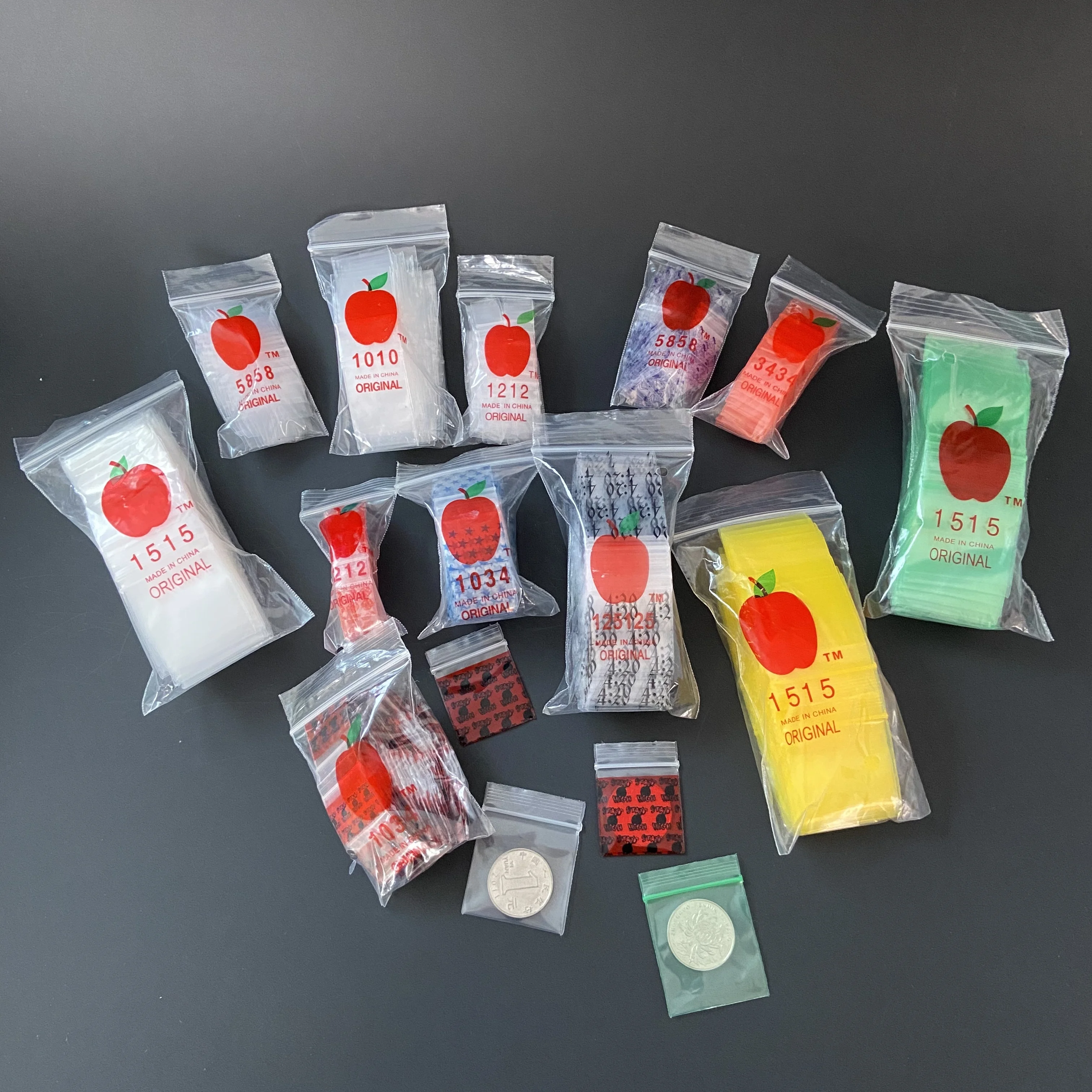 1010 mini apple ziplock bag with