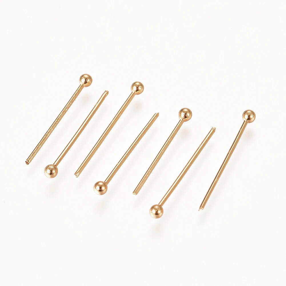 Pandahall Wholesale 0.6mm 304 Stainless Steel Golden Ball Head Pins