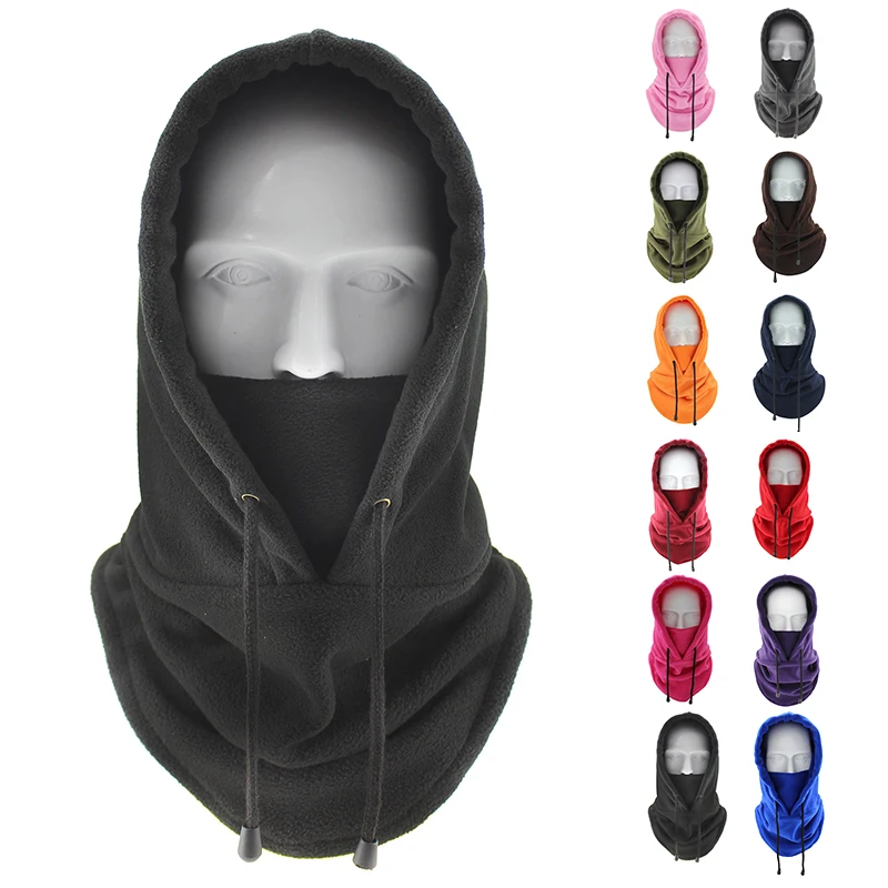 

Outdoor Thermal Fleece Warm Hood Winter Windproof Cycling Full Face Cover Ski Neck Gaiter Balaclava Hat