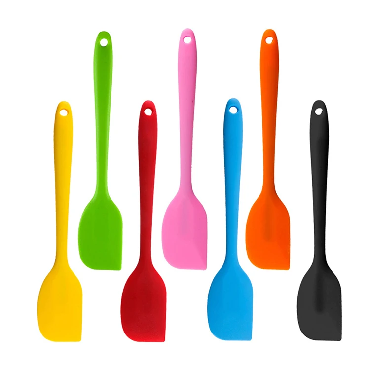 

A3280 7 Colors Cake Spatulas Mixing Batter Scraper Brush Butter Mixer Cake Brushes Kitchen Baking Tools Butter Cream Spatula, 7 colour