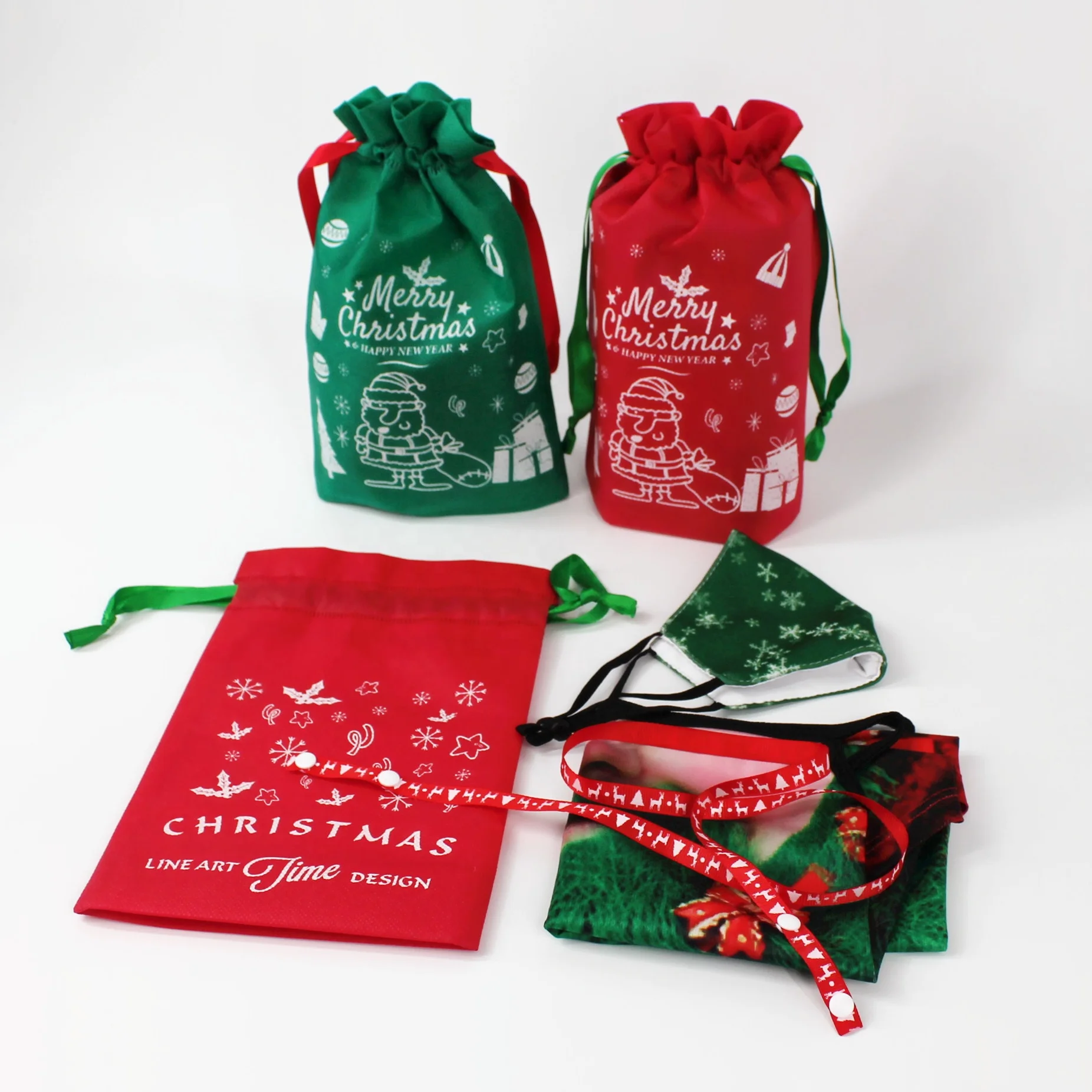 

EASETRIP christmas items travel kit safety accessories santa claus scarf christmas kit ppe personal protection travel kit, 3 colors