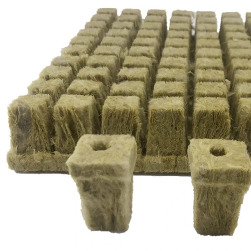 

1 Inch rock wool hydroponic rock wool Hydroponic seeds starter plug for Hydroponic Greenhouse Growing System