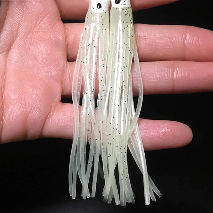 

12cm hard squid skirt fishing lure saltwater resin octopus bait soft worm plastic fishing tackle/ lures skirts octopus, Vavious colors