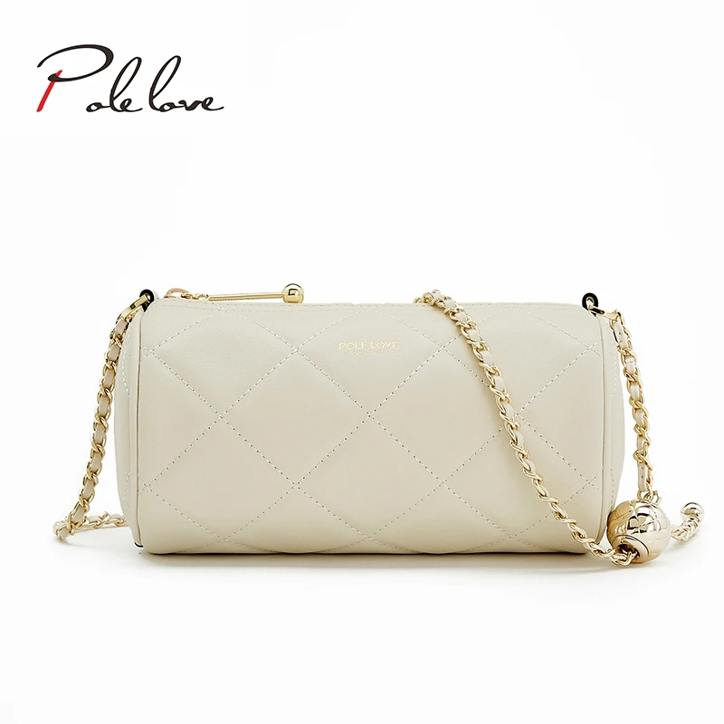 

Classic diamond lattice women shoulder bags electroplating big ball pillow bag chain bags lady