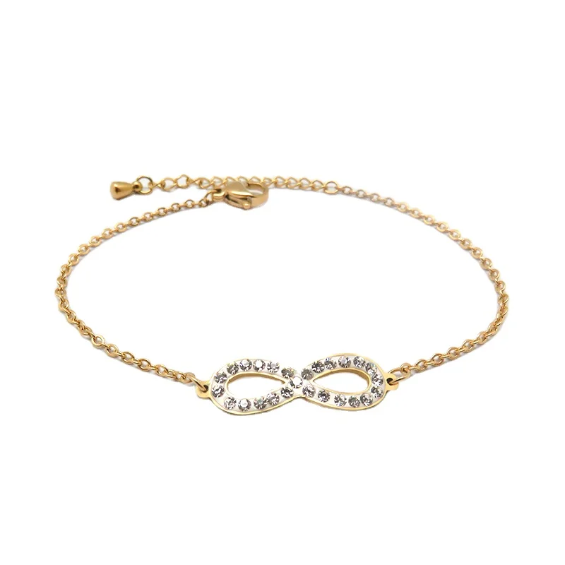 

Women Stainless Steel Jewelry 18K Gold Plated Minimalist Charm Custom Bracelets For Femme