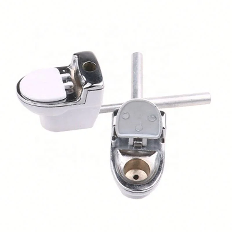 

JH Creative Mini Toilet Smoking Pipe Metal Pocket Small Tobacco Pipe, White