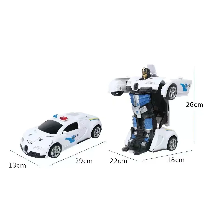 

2021 New Design Innovative 3 Colors Deformation Police Car Toy RC Car Robot Auto Demo Remote Controller Toy Cars for Kids