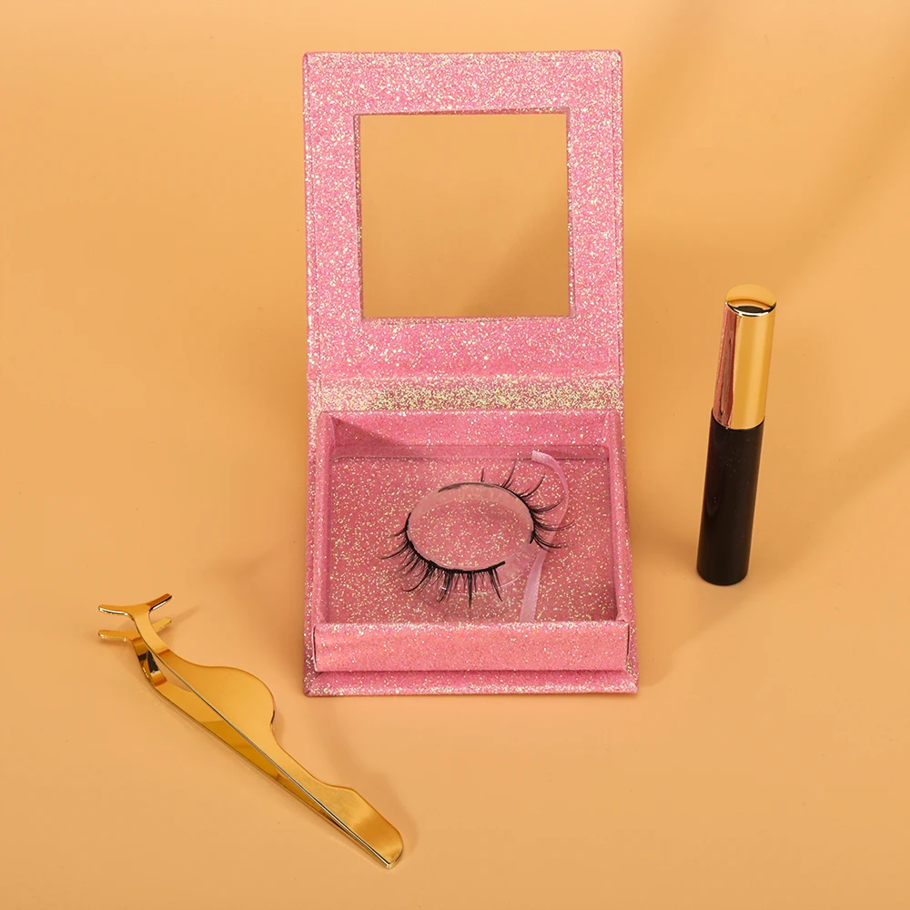 

Newest Handmade Lash Tools Pink Packaging Private Label 3 Magnetic Eyelashes Box Set With Eyeliner