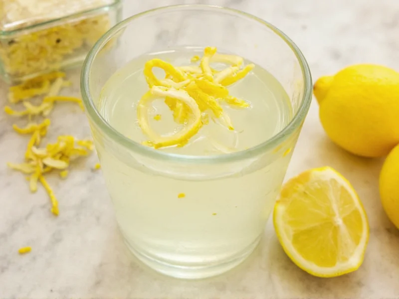 Lemon zest steeping in vodka for limoncello