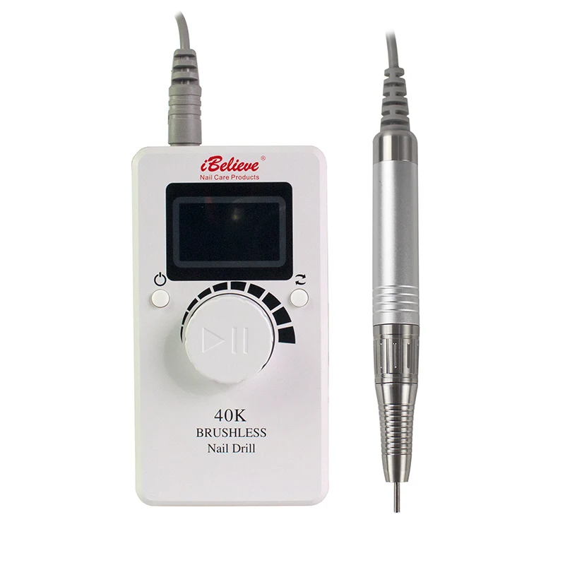 NEW Arrival two LCD display Brushless Cordless electric nail drills 40000rpm