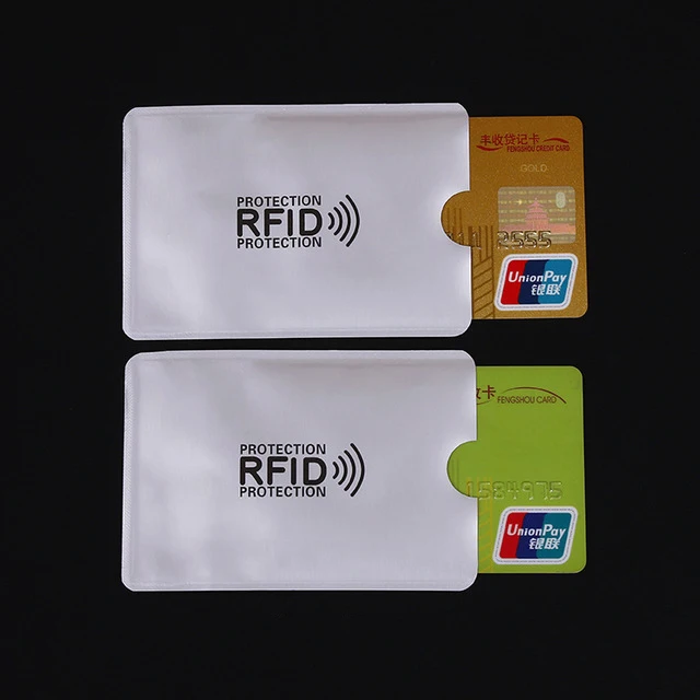 

RFID Anti Demagnetization Aluminum Foil Credit Card Protector Cards Bag