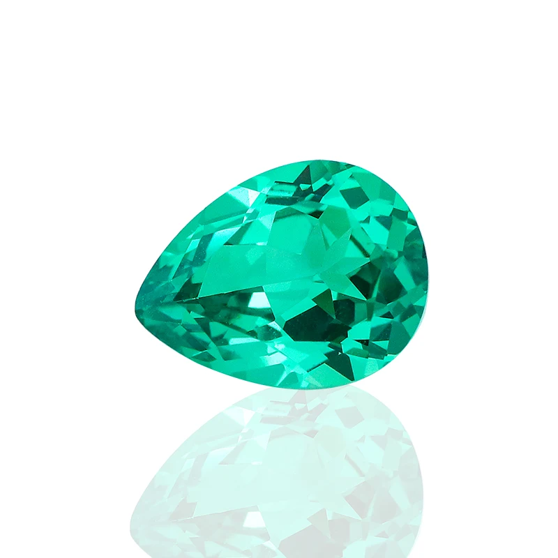 

Provence Gems Wholesale Pear Cut Bluish Green Lab Grown Chrysoberyl Loose Gemstone Lab Diamond for Sale