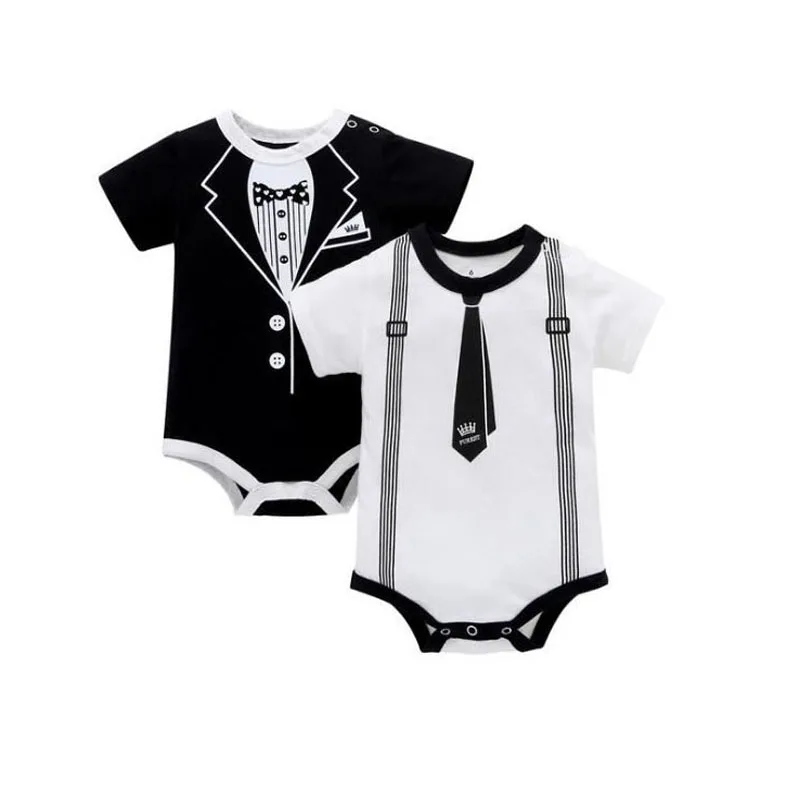 

2021 wholesale Newborn baby clothes romper bodysuits body organic cotton Pattern customization baby boy summer clothes