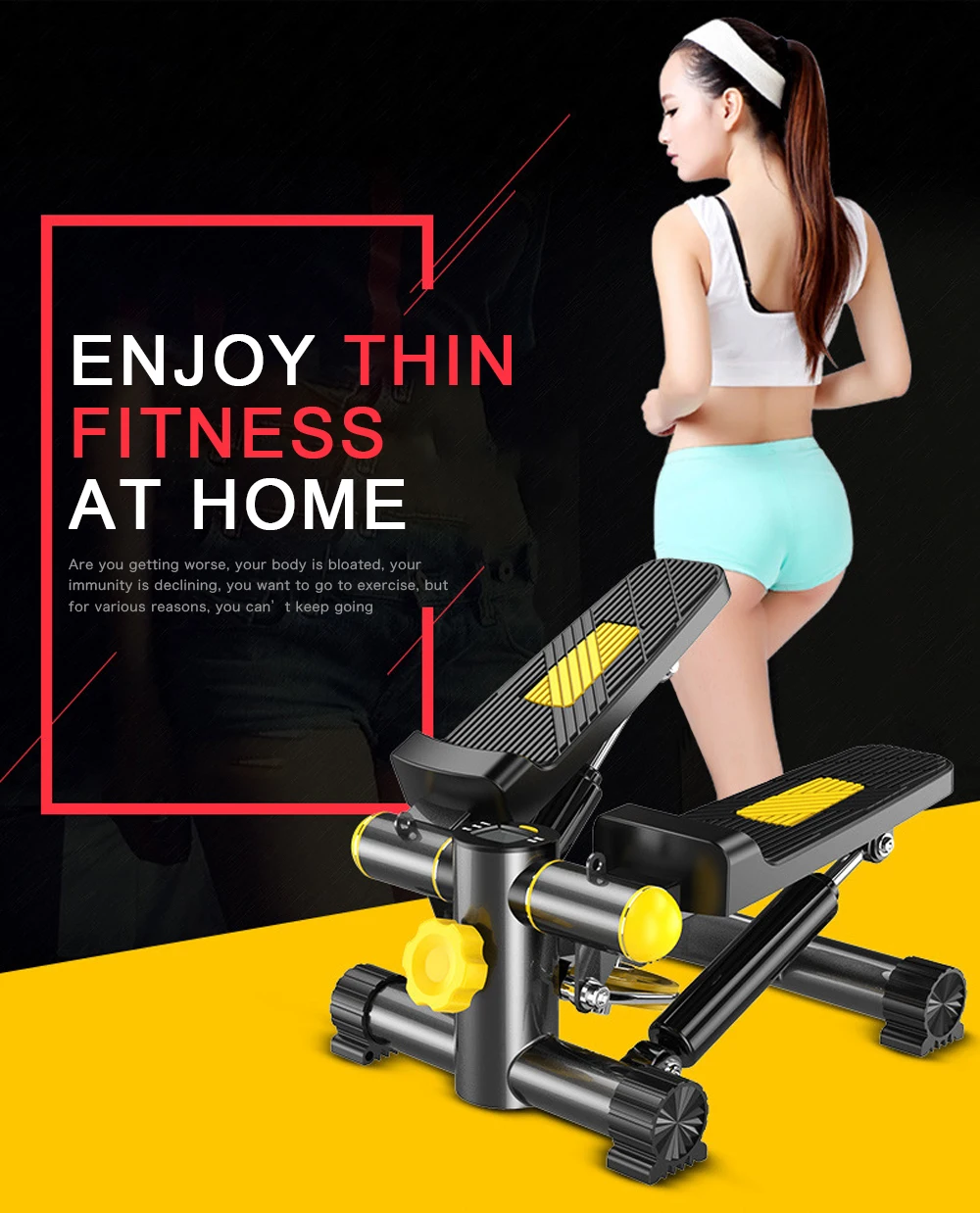 Multifunction Twist Fitness Exercise Mini Stair Stepper Climber With Resistance Band Buy Mini 3507