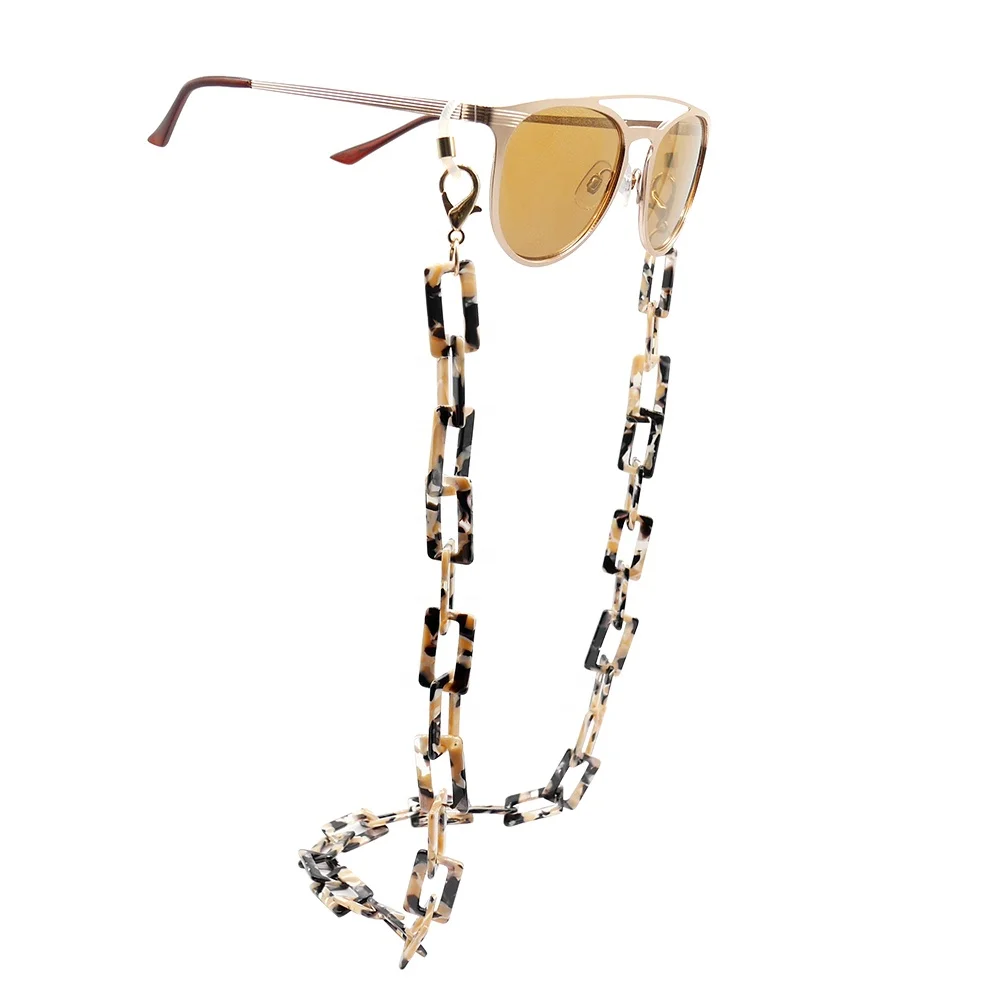 

Fashion design high quality eyeglasses cord premium face masking strap acetate sunglasses chain of glasses, As shown or customized