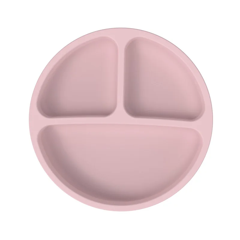 

Baby Complementary Food Bowls Food Grade Silicone Children's Dinner Plates With Suction Cups Divided Silica gel Meal Plates
