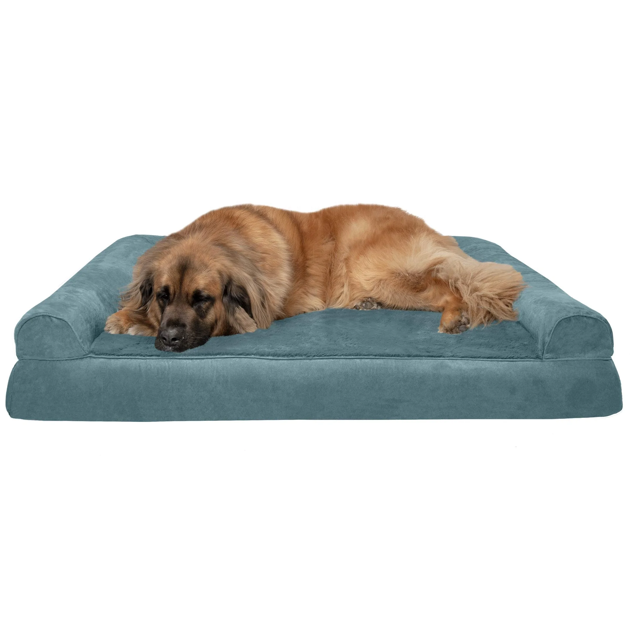 

New Arrivals Series Hot Selling Luxury Extra Large Dog Sofas Bed Plush Square Pet Sofa, Blue