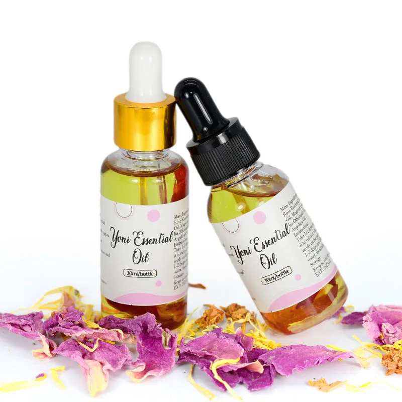 

Private Label OEM Organic Rose Essential Oil Yoni Detox Oil Vagina Tightening For Women Healthcare, Transparent oil liquid