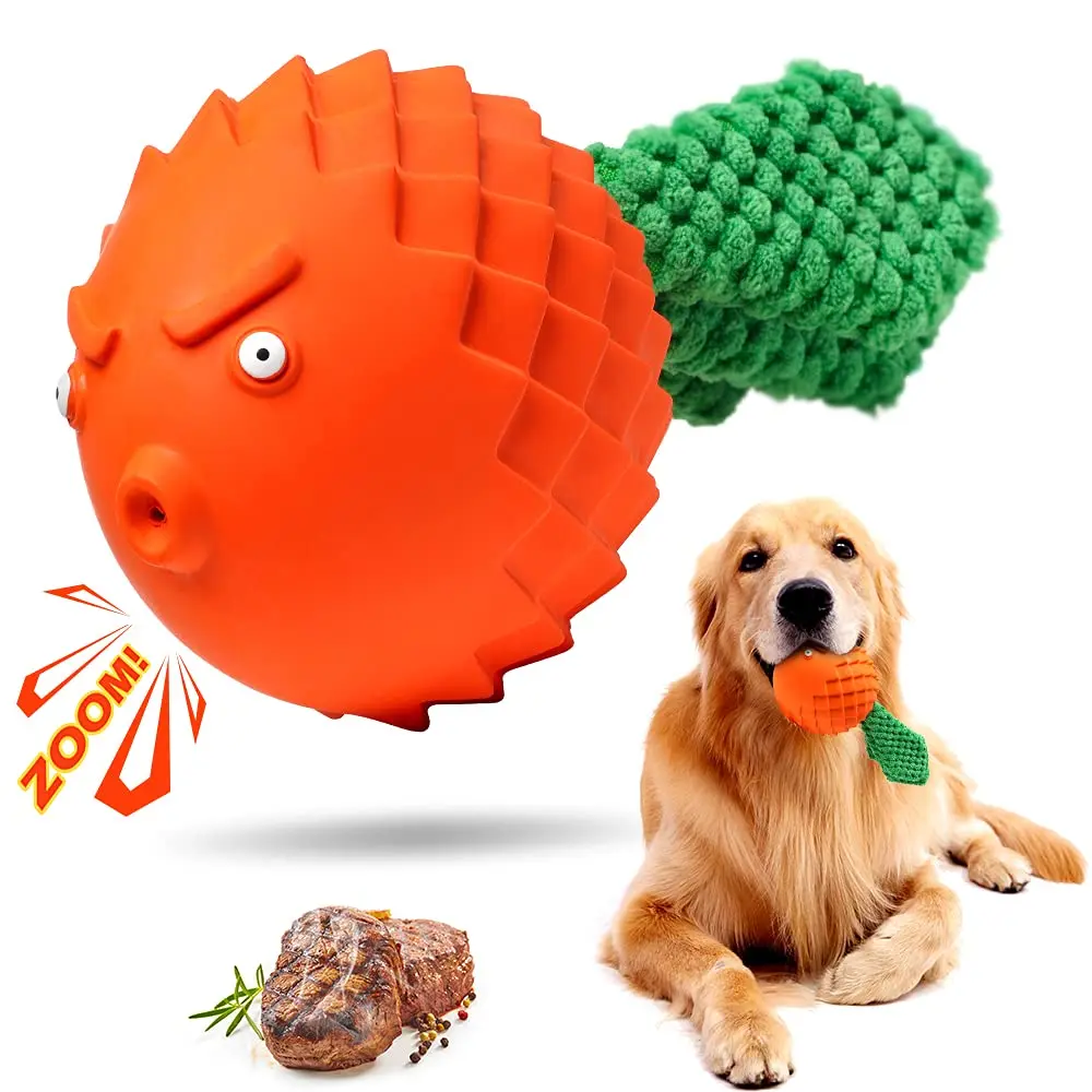 

2022 Hot Sale Rubber Toy Teeth Cleaning Chew Pet Toy Fish shaped Squeaky Dog Chewing Toys, Picture