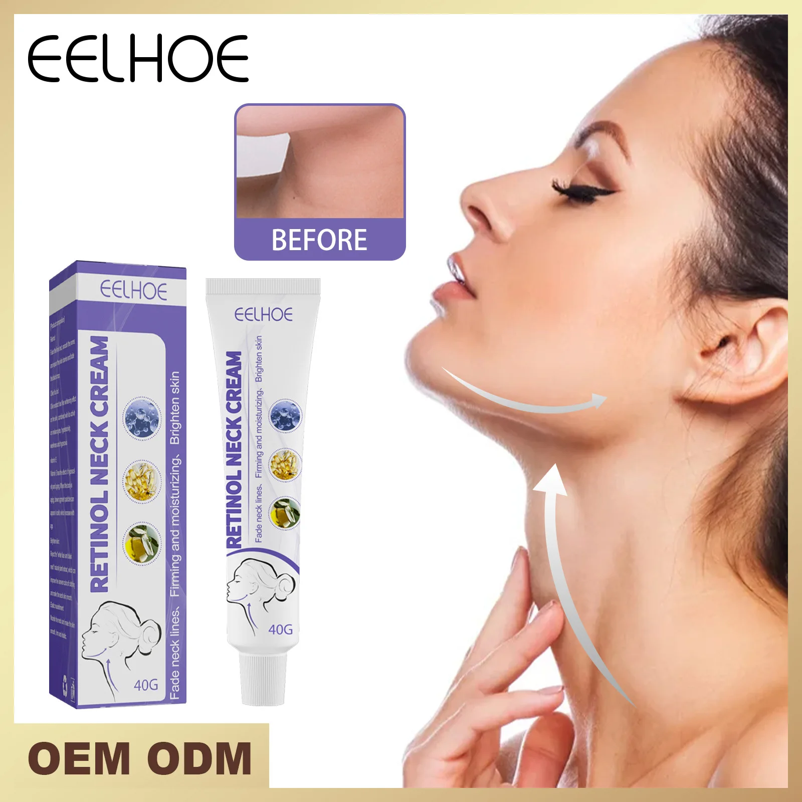 

eelhoe Neck Firming Wrinkle Remover Cream Rejuvenation Firming Skin Whitening Moisturizing Shape Beauty Neck Skin Care Products