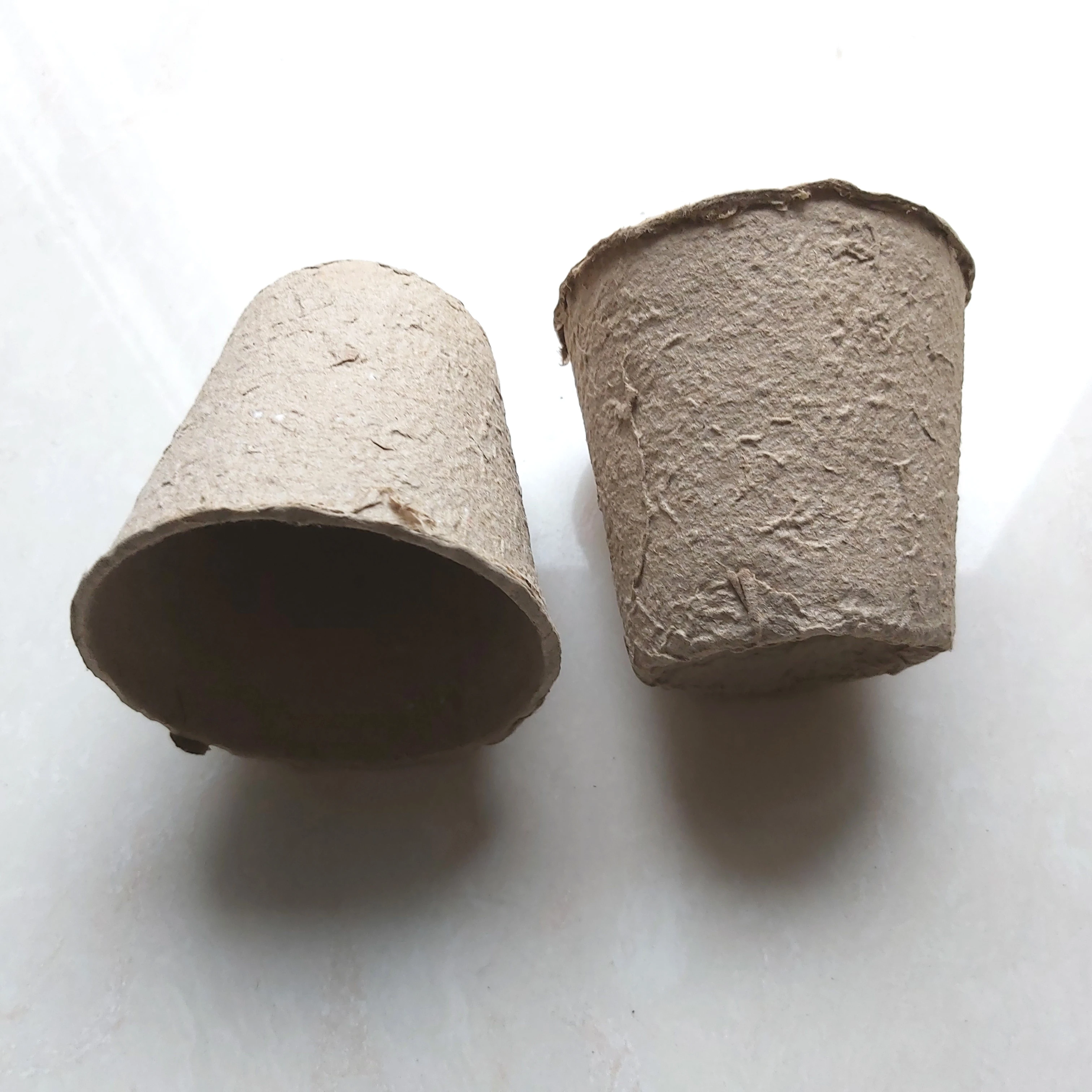 

Degradable round paper pulp peat flower nursery pots