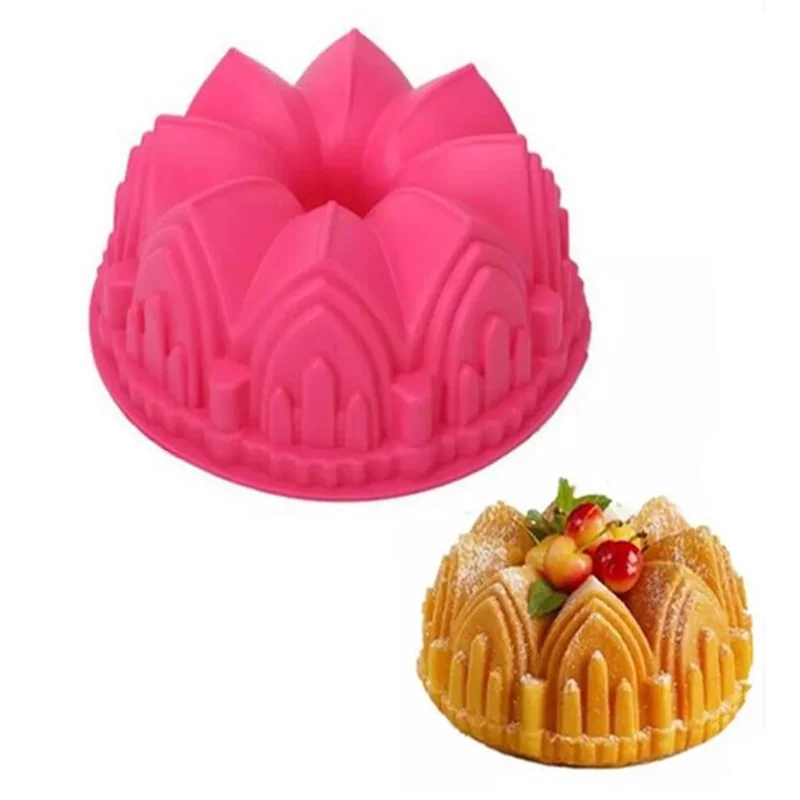 

Youngs YS-CT249 Amazon hot selling Kitchen baking tools crown toast mold silicone castle cake mold