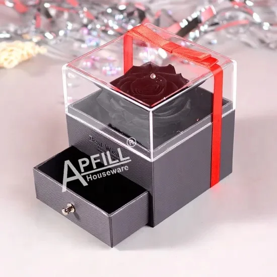 

Yunnan best selling Most trendy Jewelry Box Eternal Big Single rose head Gift Set Flower Rose Valentine's Day Mother's day, More than 50 colors